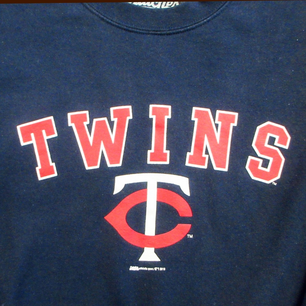 Stitches Minnesota Twins Sweatshirt Mens 2XL Navy Blue MLB Baseball Pullover - Picture 3 of 6